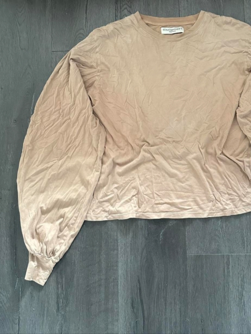 Staatsballett balloon sleeve shirt in beige
